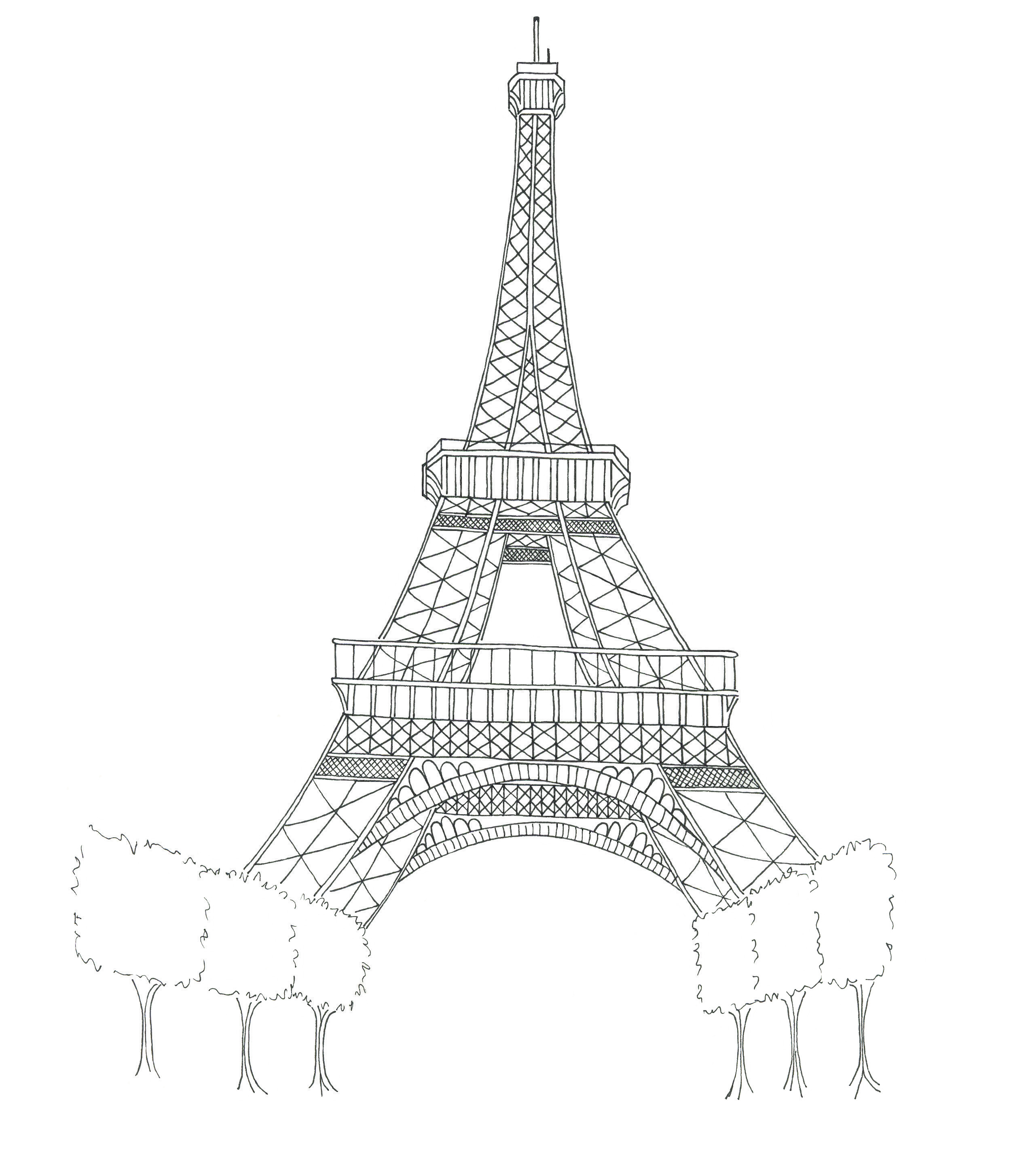 Eiffel Tower Paris France Watercolor sketch hand drawn illustration  23480754 Vector Art at Vecteezy